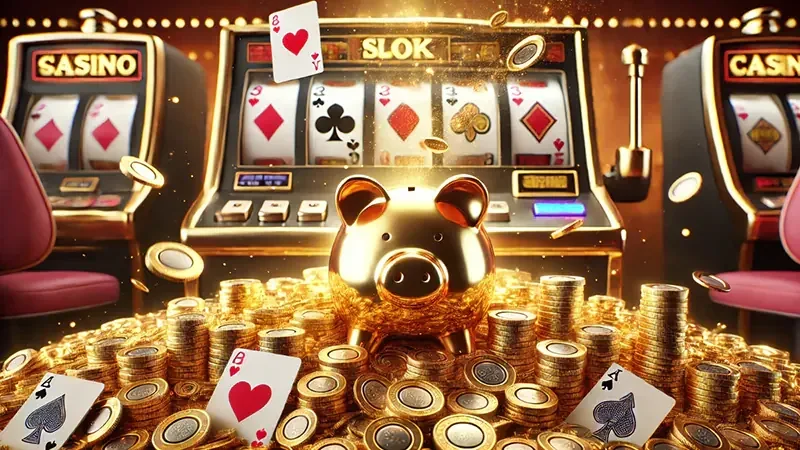 Antarmuka slot mobile dengan reel, tombol permainan, dan simbol bonus